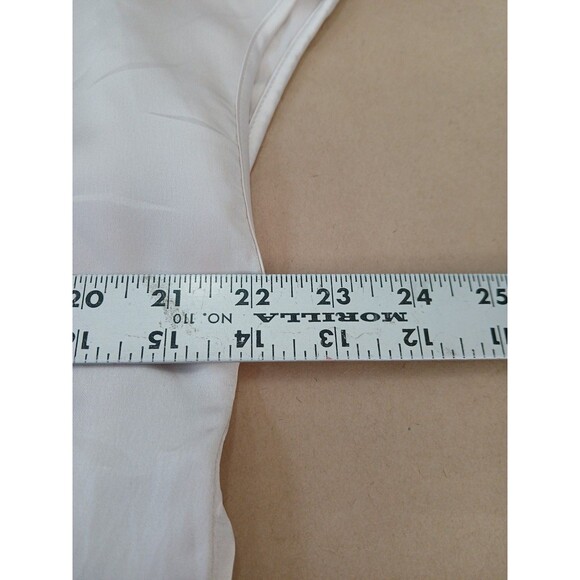 Nicole Miller Satin Shell Top Womens XL Champagne Cap Sleeve Relaxed Elegant - Picture 4 of 6